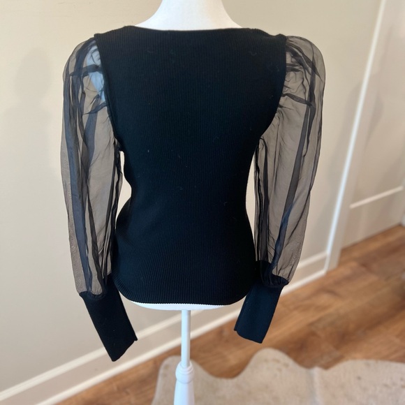 •Veronica Beard •Finian Puff Sleeve Sweetheart Top •Worn Once •Size: Small - Picture 10 of 10